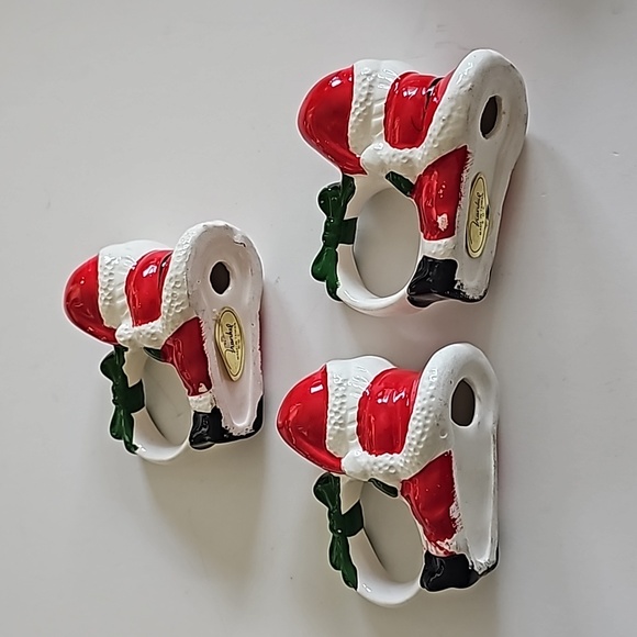Frankel Winking Santa Napkin Ring Holders, S/3 - Picture 3 of 11